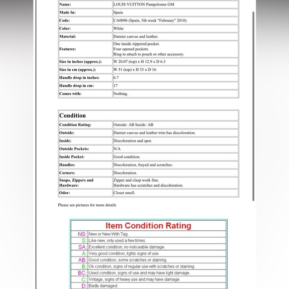 Louis Vuitton White and Tan Checkered Tote - Picture 16 of 16